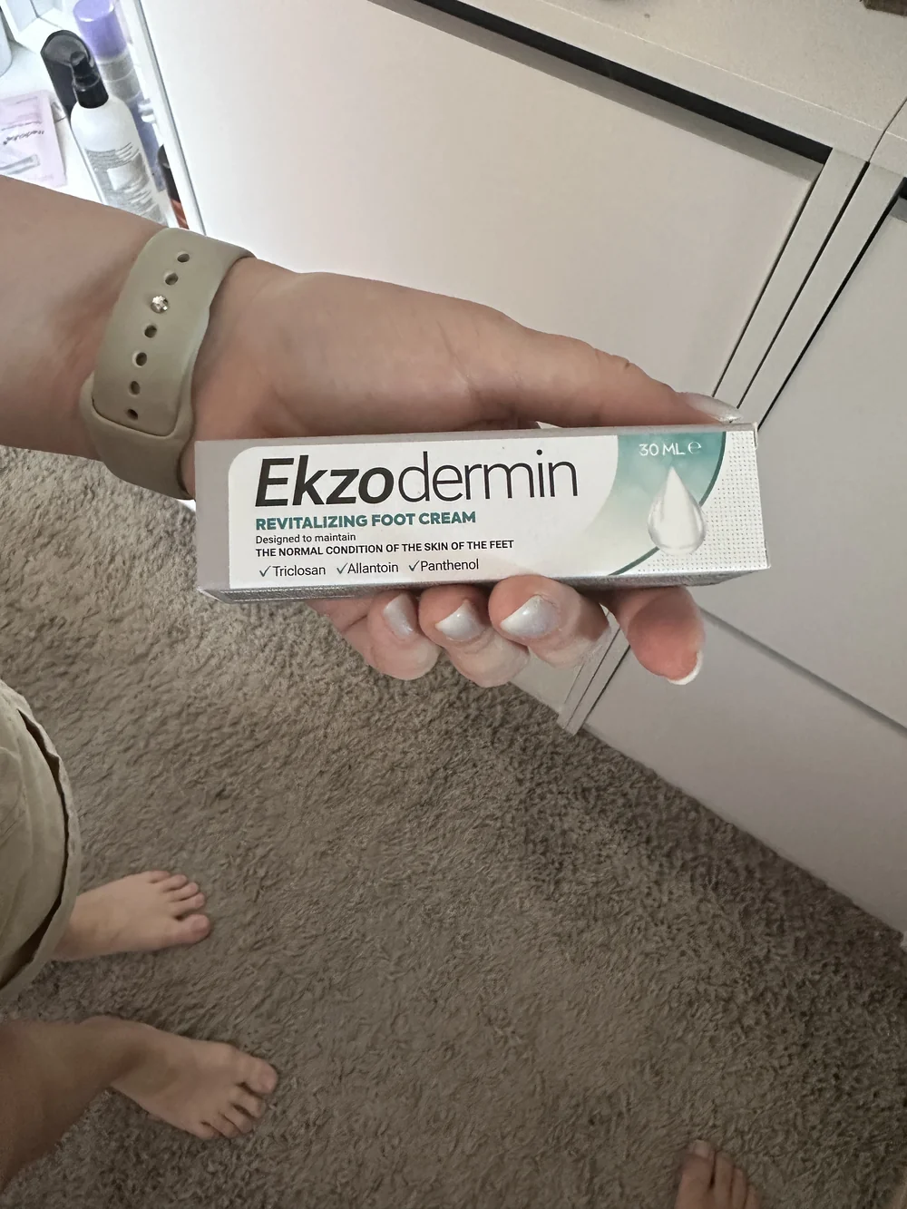 Foto real de María Santander con Ekzodermin